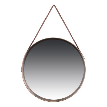 Кръгло стенно огледало в бронзов цвят с диаметър 51.5 см