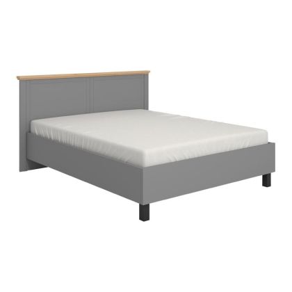 Легло 'Valencia' 160 см цвят дъб-сив мат 182.5x208x103.5см (160x200)см