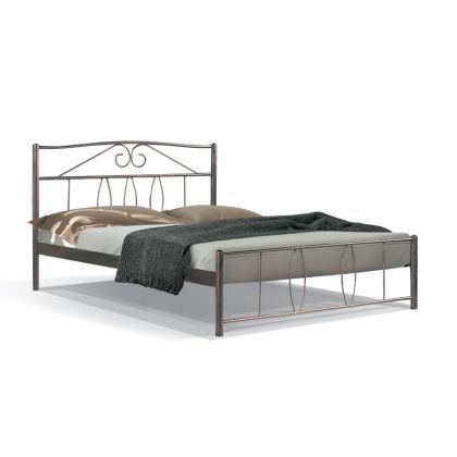 Метално легло Blanc в кафяв цвят, 150x200 см