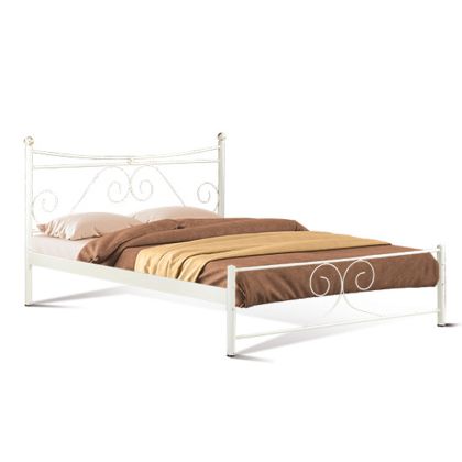 Метално легло Erato в бежов цвят, 120x200 см