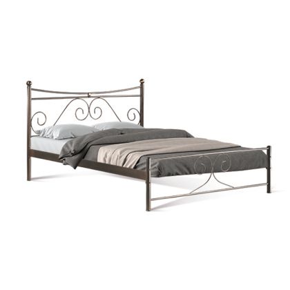 Метално легло Erato в кафяв цвят, 120x200 см