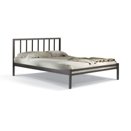 Метално легло Square в кафяв цвят, 150x200 см