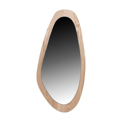 Огледало с MDF рамка в естествен цвят, 40x3x80 см