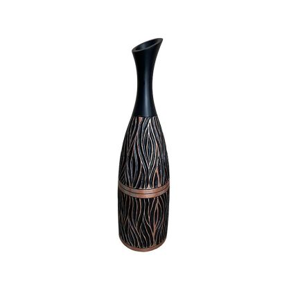 Полирезинова ваза цвят бронз 13.5x13.5x49см