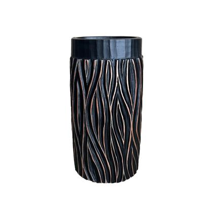 Полирезинова ваза цвят бронз 16x11x30см