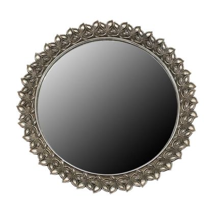Стенно огледало 'Flower' сребърен цвят 27x2.6x27см