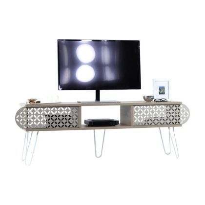 ТВ мебел 'Elmira' Maxi цвят дъб-бяло 151x30x48см