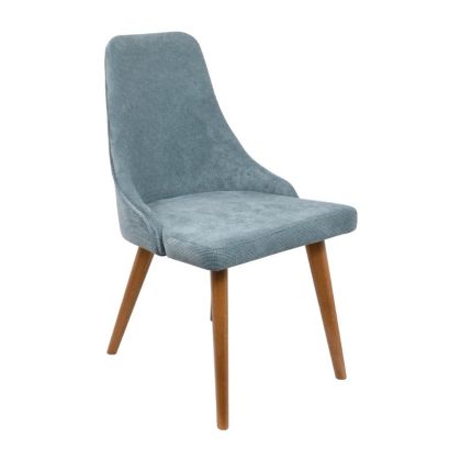 Трапезен стол Lux цвят мента със златисти крака, 47x44x90 см