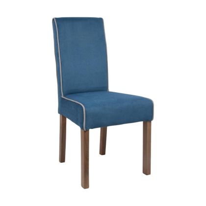 Трапезен стол син със сива ивица 47x60x100 см