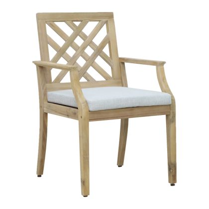 Bolen chair solid acacia wood-beige fabric 59x63.2x89.9cm