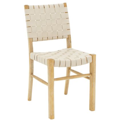 Brane chair wood sonoma antique-seat pu white