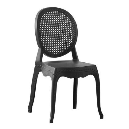 DYNASTY Chair PP-UV Black Ε3808,2