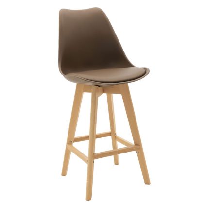 Gaston stool bar PP with PU color mocha professional construction