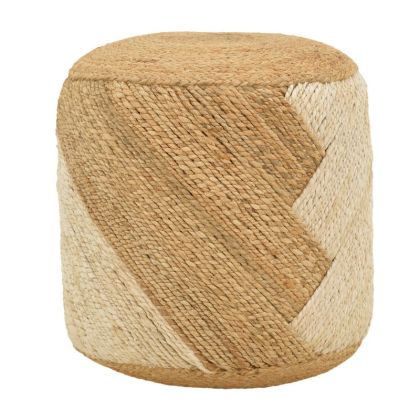 Stool Elision Inart natural-beige 100% jute 40x40x40cm