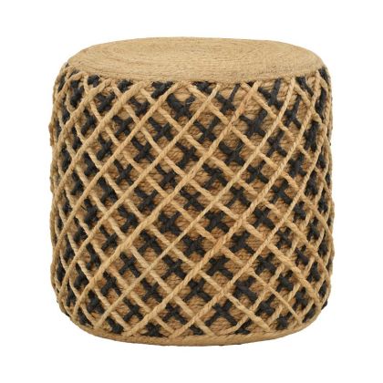 Stool Nelly Inart natural 100% jute 40x40x40cm