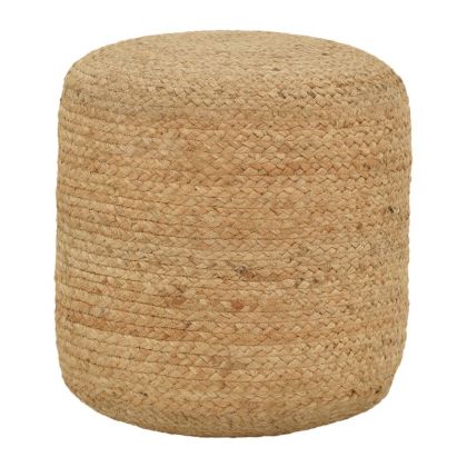 Stool Ovious Inart beige 100% jute 40x40x40cm