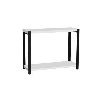 Table shelf Lerf white melamine-black metal 45x17x35cm