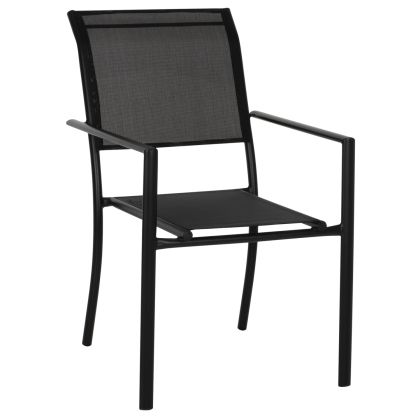 Градински алуминиев стол FEDAN черен HM5875.01 55.5x67.5x86Hcm.