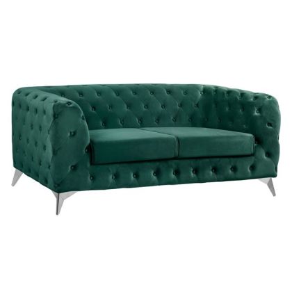 ДИВАН ДВЕ МЕСТА Chesterfield velvet ALBERT BARLOW ЗЕЛЕН ПЛЮШ 180x90x72cm HM3129.03