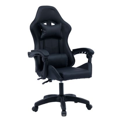 Офис геймърски стол William от PU в черно
