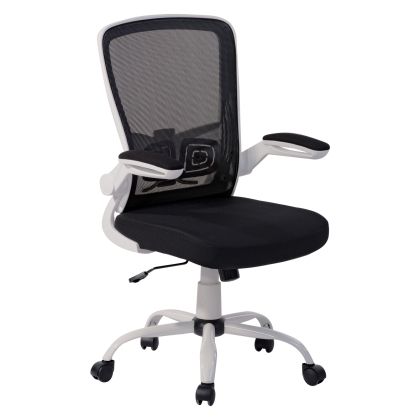 Офис стол с мрежа в черно и бяло ΕΟ604,2