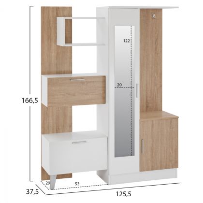 ПОРТМАНТО С ОГЛЕДАЛО HM2265 125,5x37,5x166,5cm