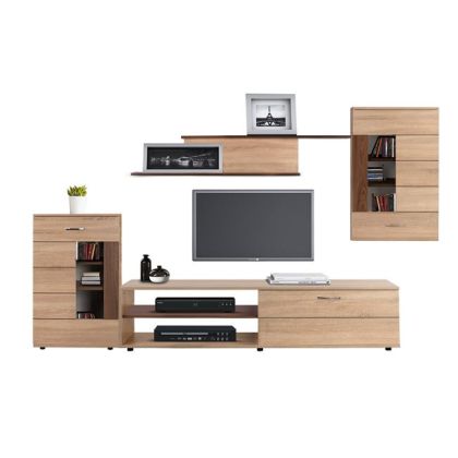 ТВ сет and Showcase-Cabinet Amalfi цвят сонома-орех HM11102.01