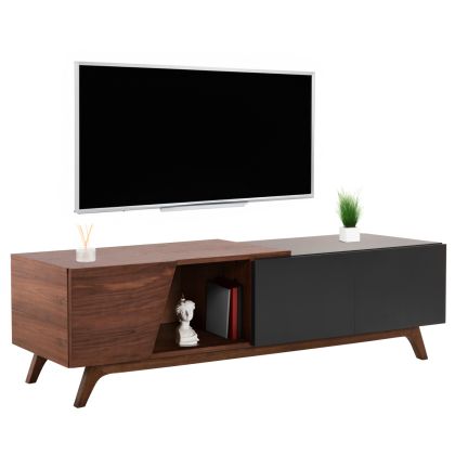 Тв шкаф HUDSON HM9748 от MDF с фурнир цвят орех 180x40x50Hcm.