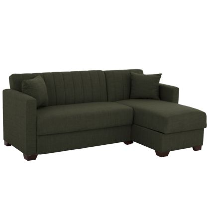Ъглов разтегателен реверсивен диван в цвят маслина hm3244.05,