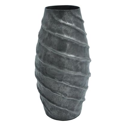 Metal decorative vase FL1080 in graphite color, size 17x33cm