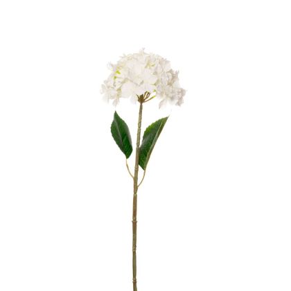 ARTIFICIAL WHITE HYDRANGEA STEM 68CM