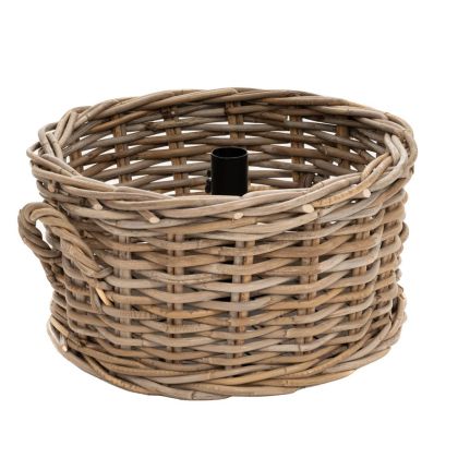 RATTAN GREY PARASOL BASE D48x25CM