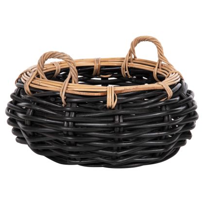 Кошница за под Potts Rattan в черно и натурално D62x36Hcm HM4378