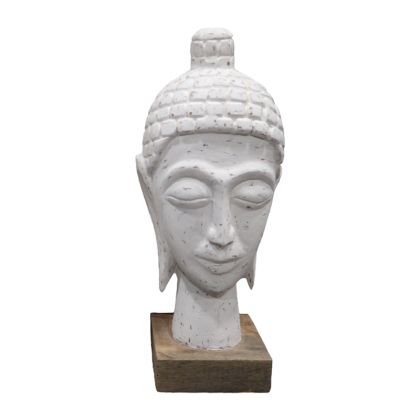 Бюст buddha Wevi Inart от бяло мангово дърво 13x10x33cm