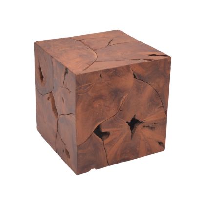 Табуретка Boxy Inart тиково дърво масив 40x40x40cм