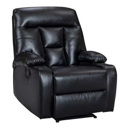 Armchair relax Terpsi PU black 80x94x102cm