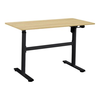 Height adjustable work desk with Karla sonoma-black 120x60x72/115cm