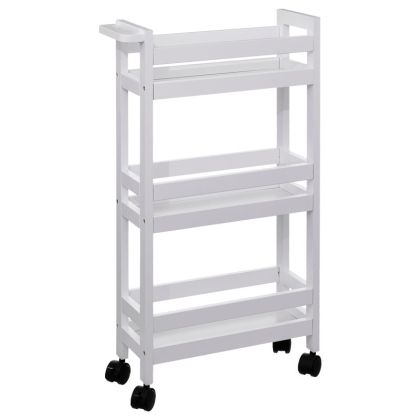 Trolley-shelving 3-story Trolley white 40x15x75cm