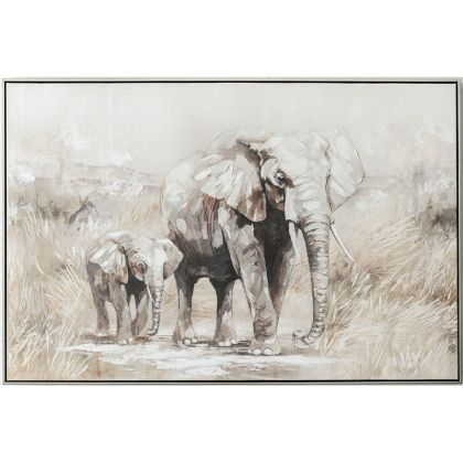 КАРТИНА СЛОН И СЛОН В РАМКА - 122.2x82.5x4.5cm 6/KIB