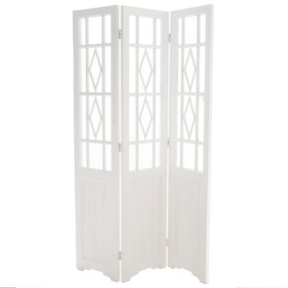 WOODEN SCREEN IN WHITE COLOR 120Χ2X188