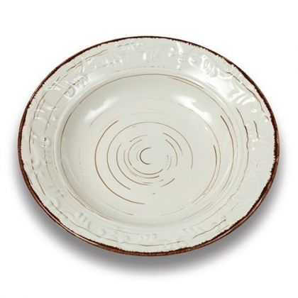 Stoneware plate for soup 