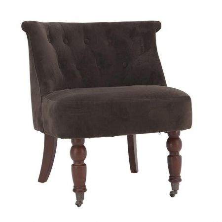 VELVET CHAIR IN BROWN COLOR 57X49X70