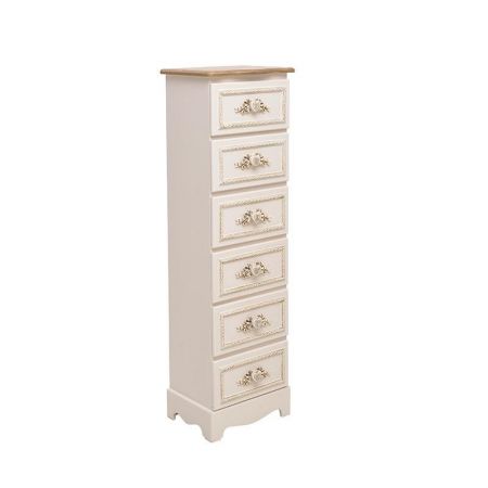 WOODEN DRAWER IN WHITE-BEIGE COLOR 30X21X97