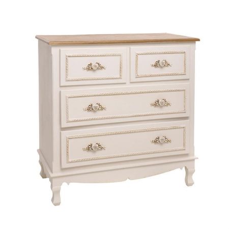 WOODEN DRAWER IN WHITE-BEIGE COLOR 80X40X81
