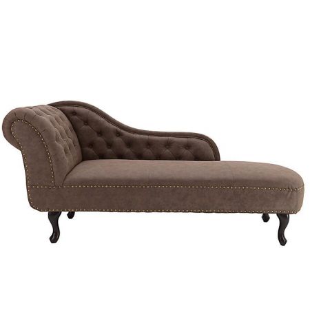 CHAISE LOUNGE PU IN ANTIQUE BROWN COLOR 175Χ60Χ80