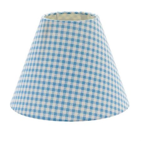 FABRIC SHADE LAMP IN LIGHT BLUE COLOR 20X20X15
 