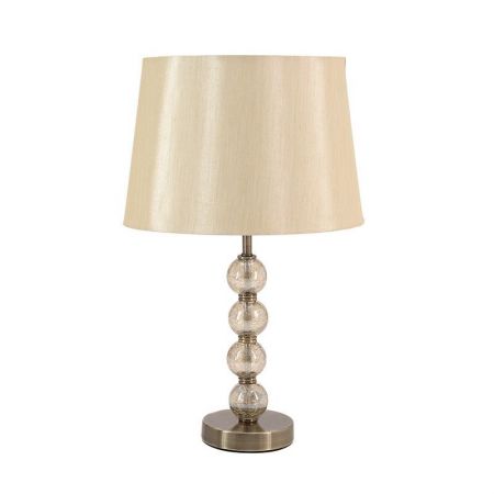 METAL/GLASS TABLE LAMP IN BRASS COLOR 26X26X50