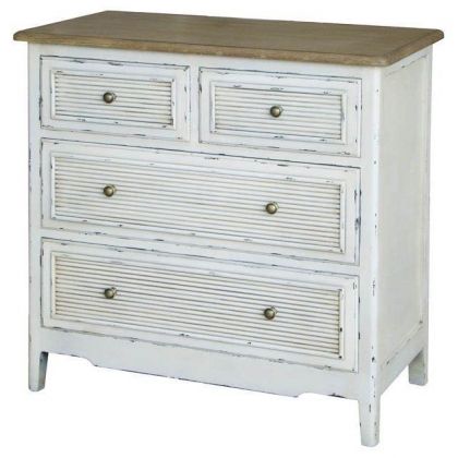 WOODEN DRAWER IN WHITE/BEIGE COLOR 80X41X80