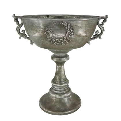 Метална чаша - антично сребро Y44 см