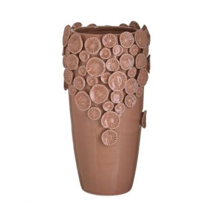 Керамична ваза цвят корал